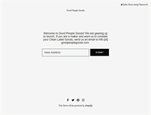 Tablet Screenshot of goodpeoplegoods.com